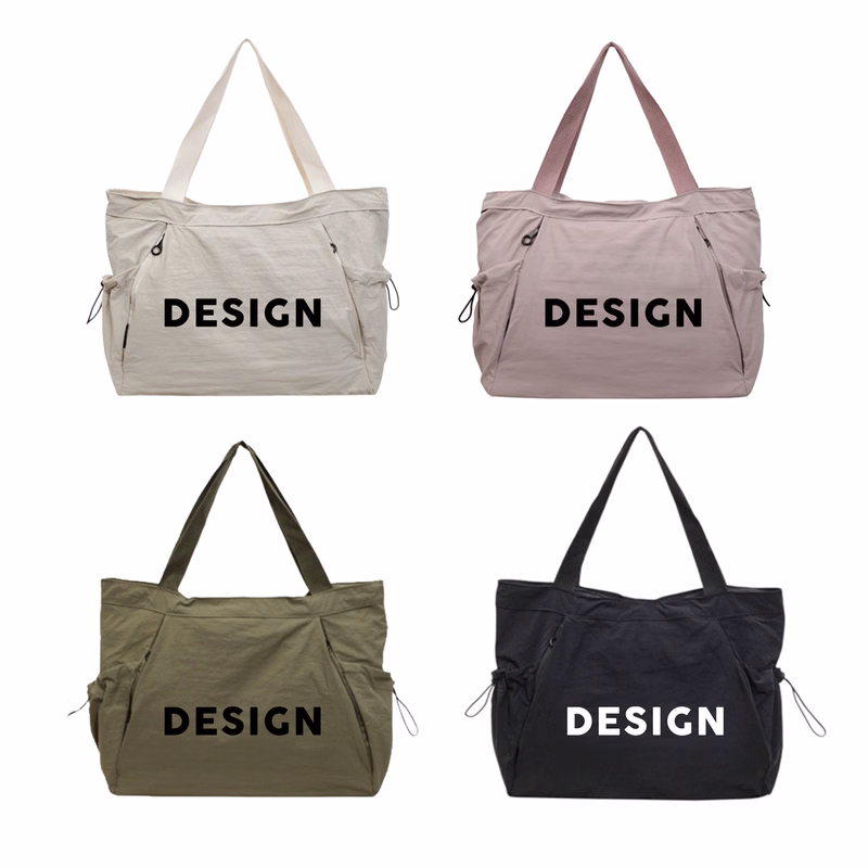 Zippered Hobo Tote Bag