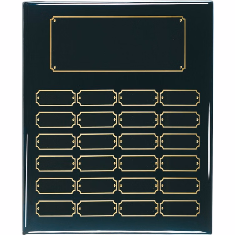 24 Plate Black Piano Finish Perpetual Plaques