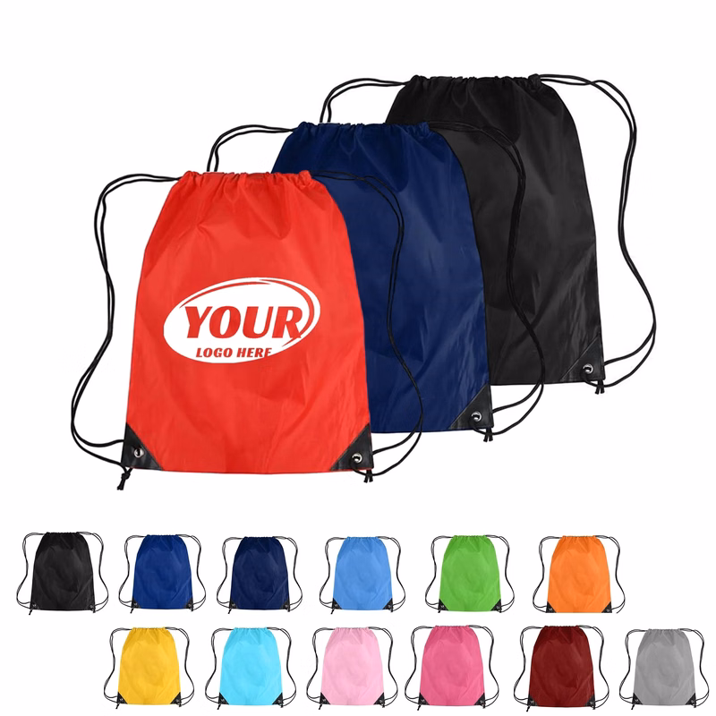 14" x 17" Polyester Drawstring Backpack