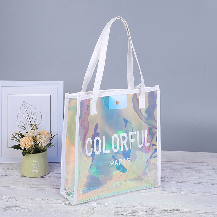 Hologram PVC Handbag w/ Snap Button
