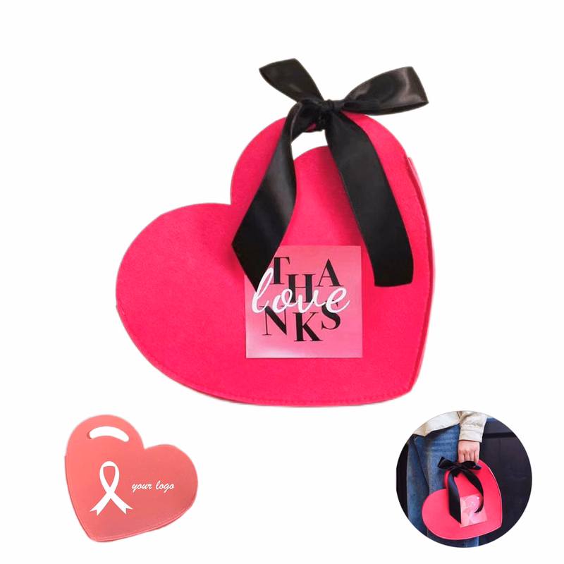Heart Shaped Felt Handbag (direct import)