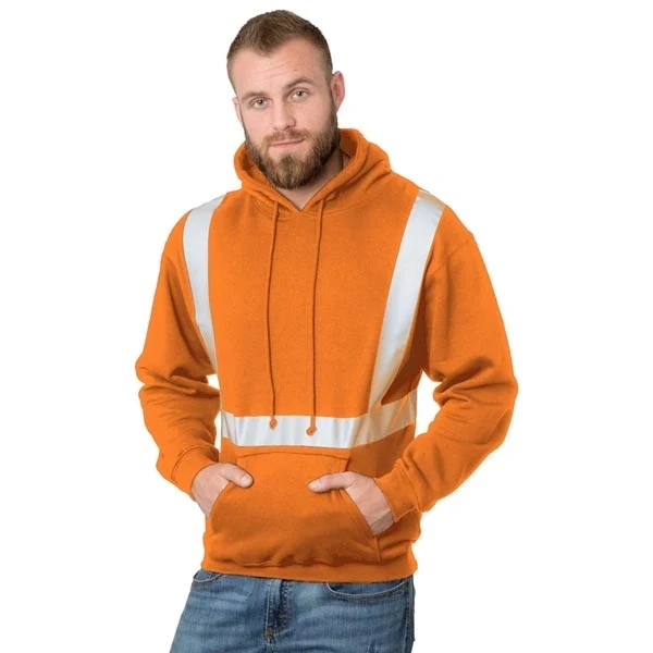 Hi-Vis Pullover Hoodie Solid Striping 1