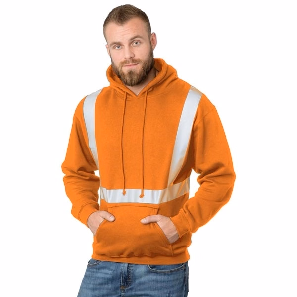 Hi-Vis Pullover Hoodie Solid Striping