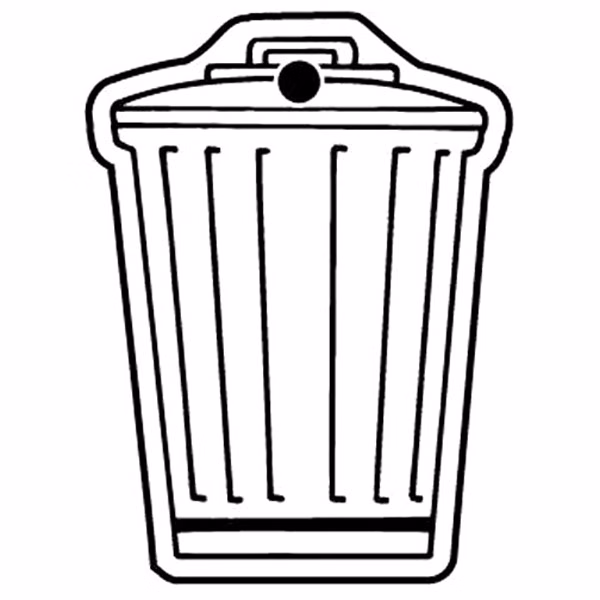 Trash Can Key Tag - Spot Color