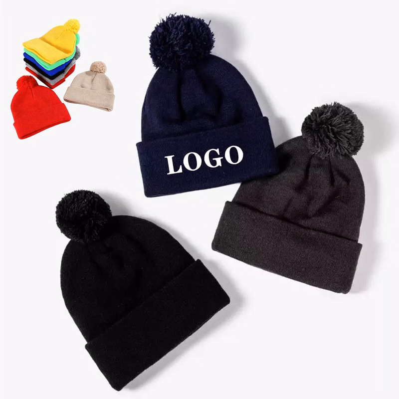 Classic Cuffed Acrylic Knit Beanie