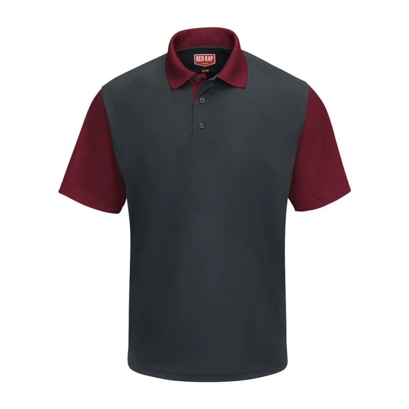 Red Kap Men's Performance Knit Color-Block Polo - SK56 1