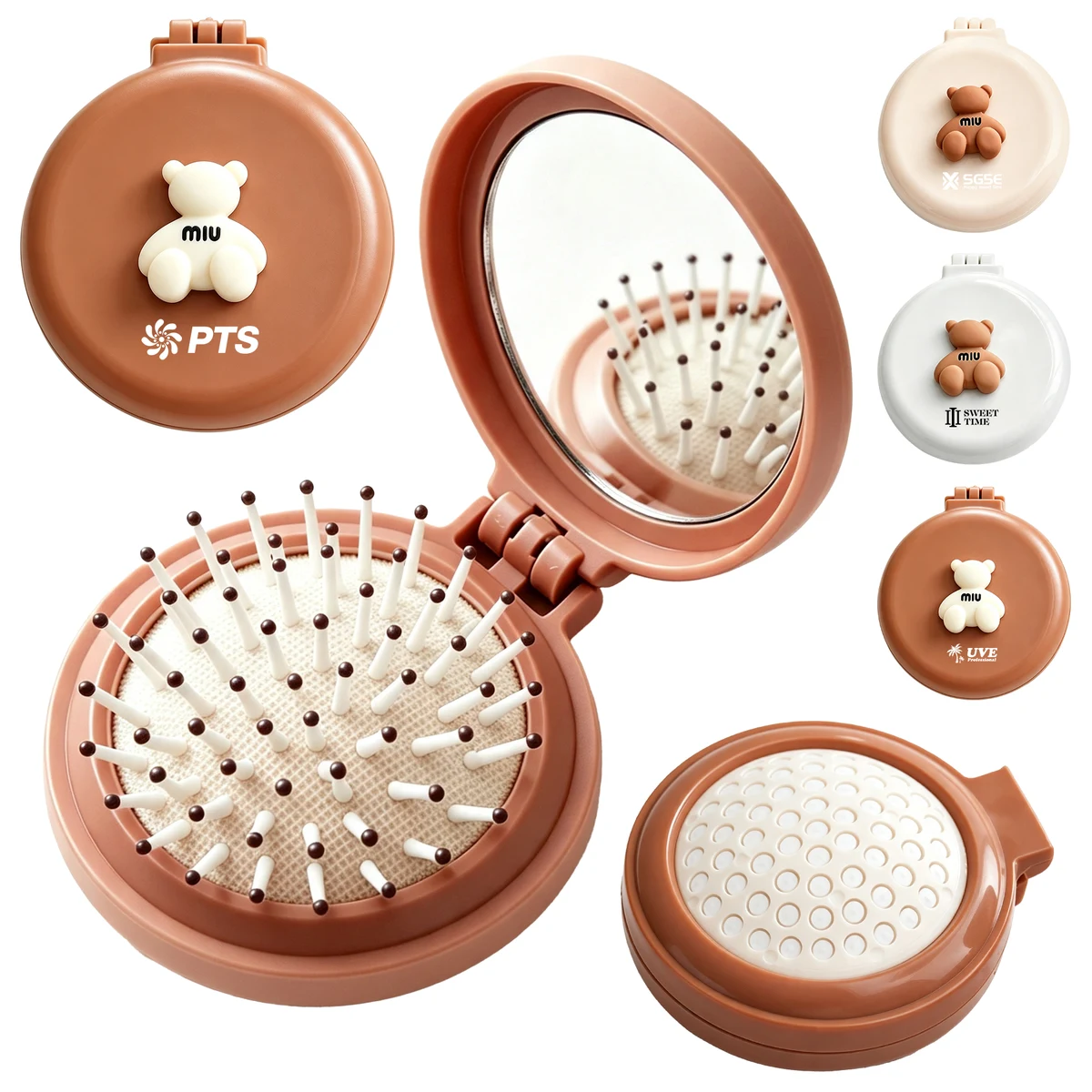 Foldable Air Cushion Comb with Mirror 1