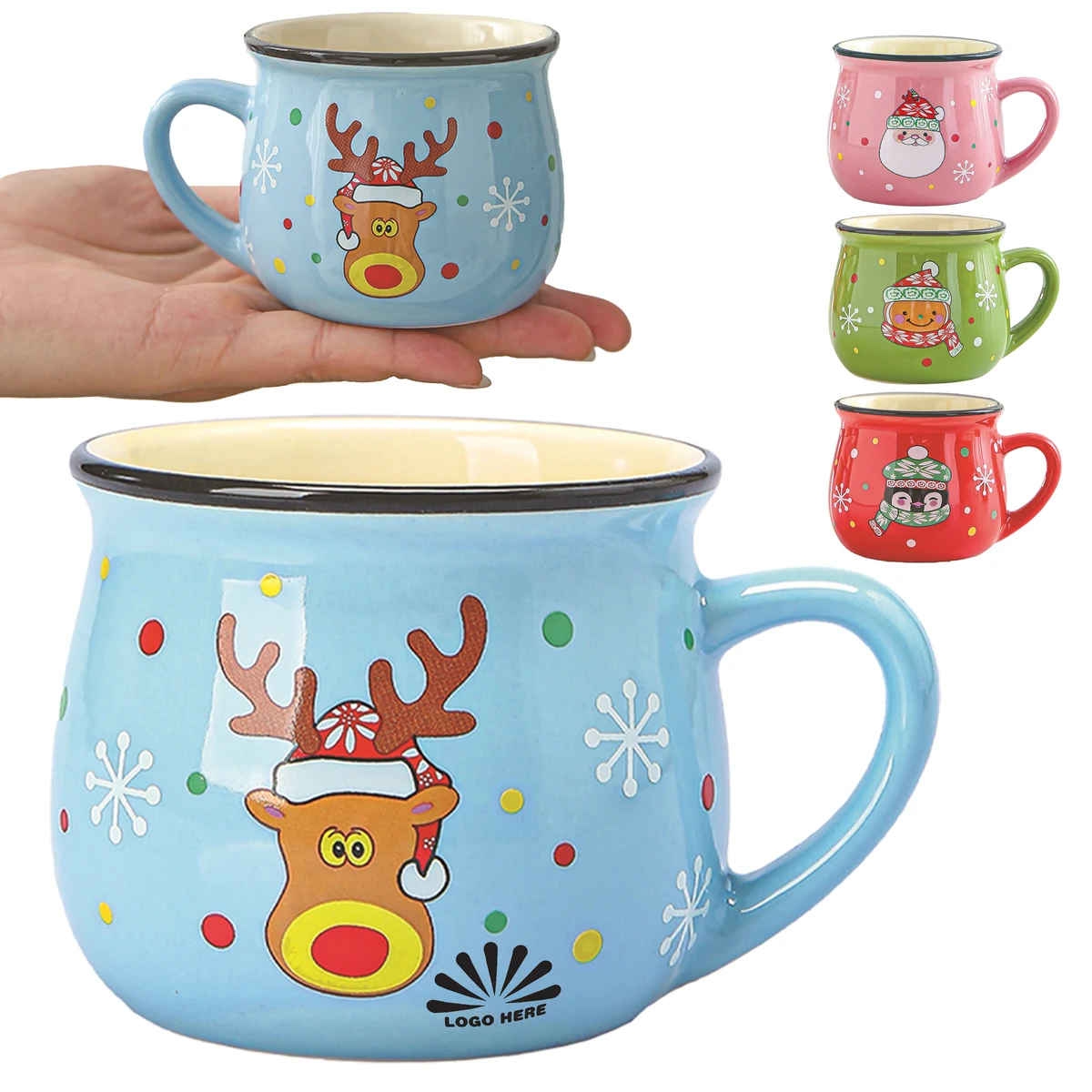 Customizable Ceramic Christmas Dessert Cup 1