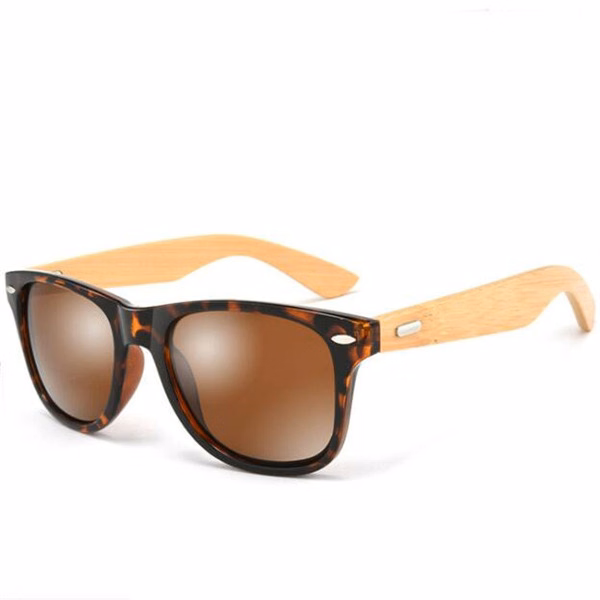 Wood Sunglasses with Mirror Polarized Lens
