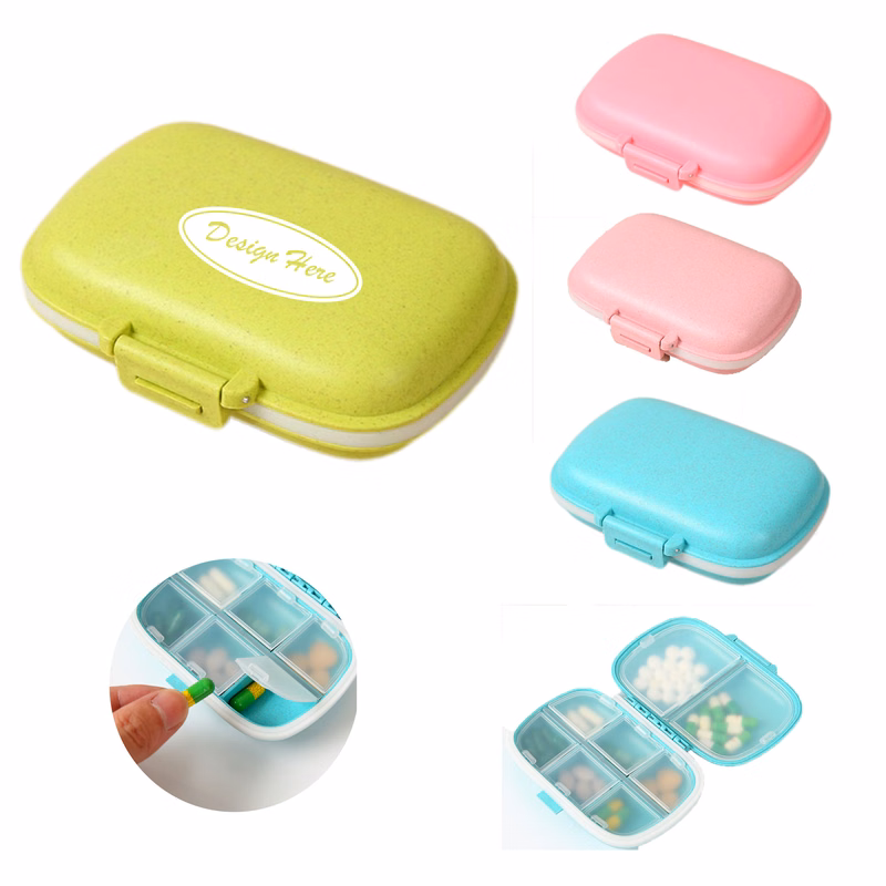 8-Compartment Portable Pill Organizer, Sealed & Moisture-Proof