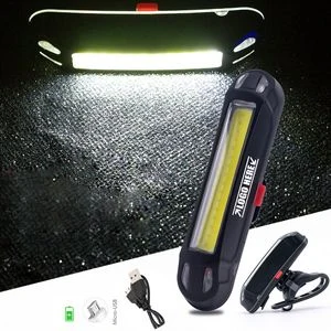 Compact White LED Bike Light With Rechargeable Multiple Lighting Modes 1