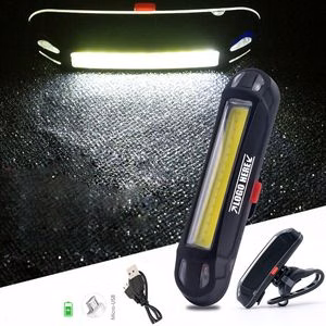Compact White LED Bike Light With Rechargeable Multiple Lighting Modes