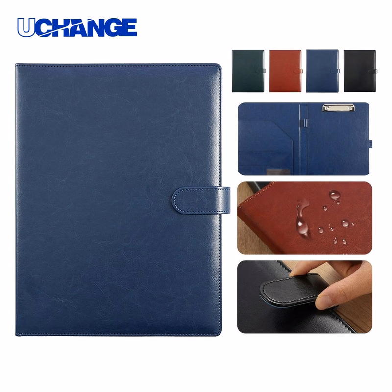 A4 Leather File Organizer Case with Magnetic Closure