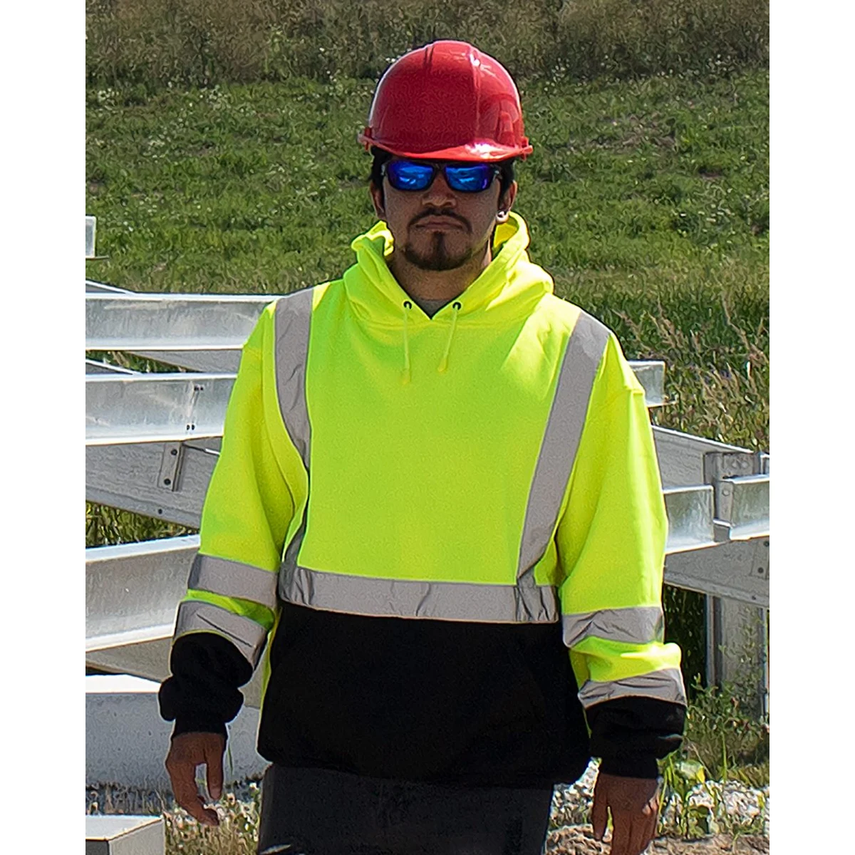 Unisex Hi-Vis Hooded Sweatshirt - JS154 1
