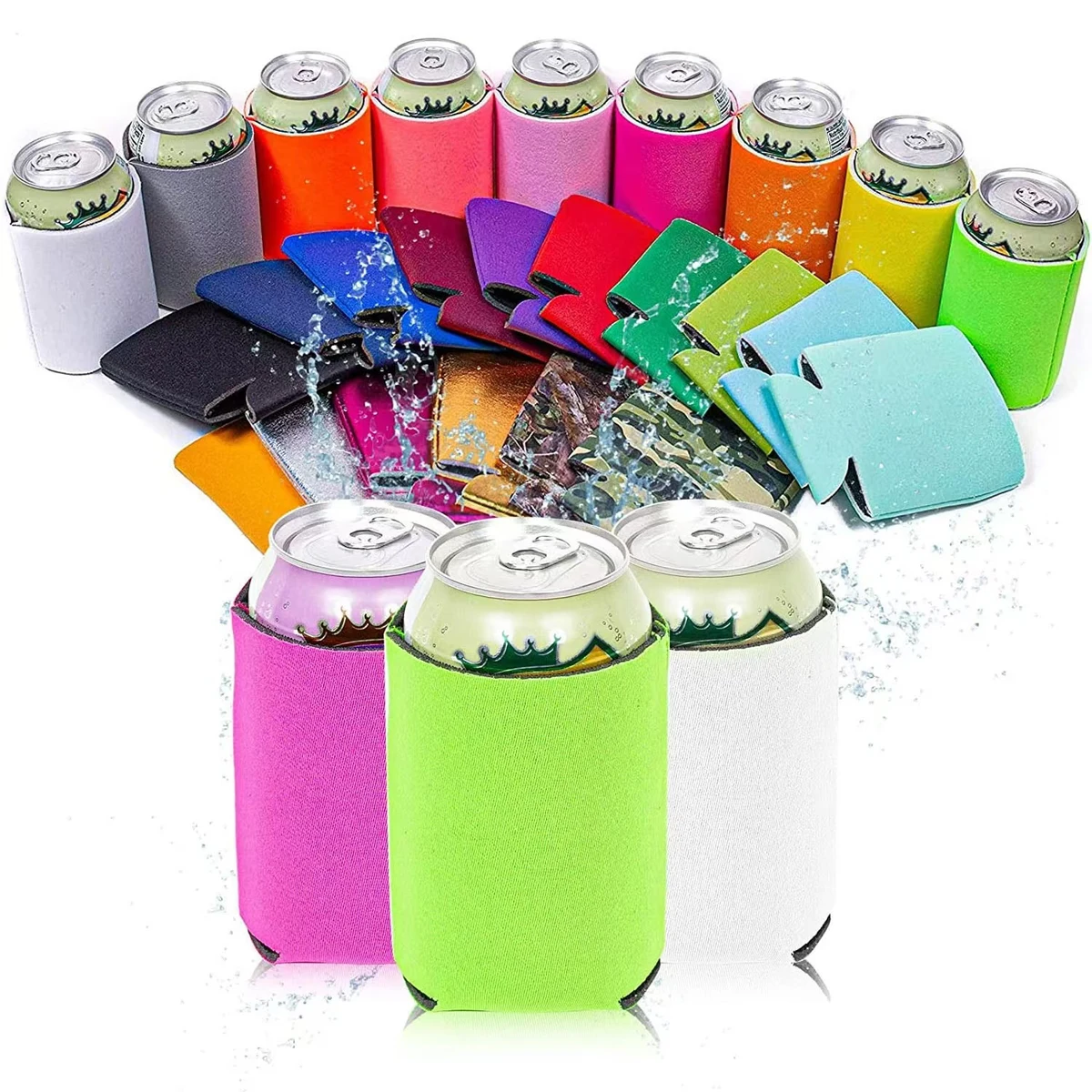Insulated Neoprene Can Cooler Sleeve, custom koozie with logo imprint 1