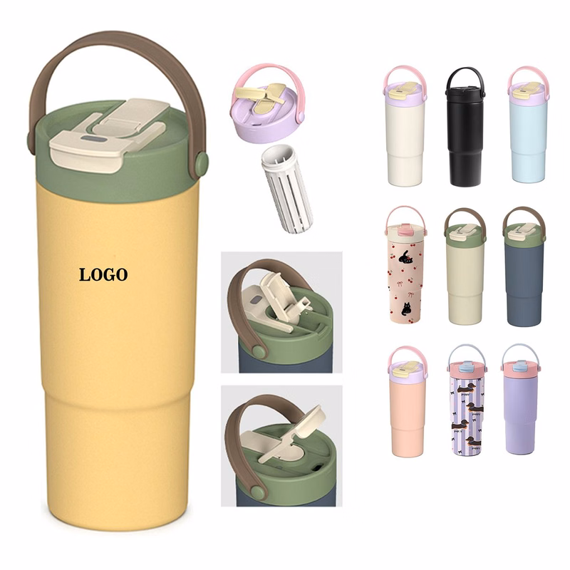 Dual Flip Lid Insulated Water Bottle