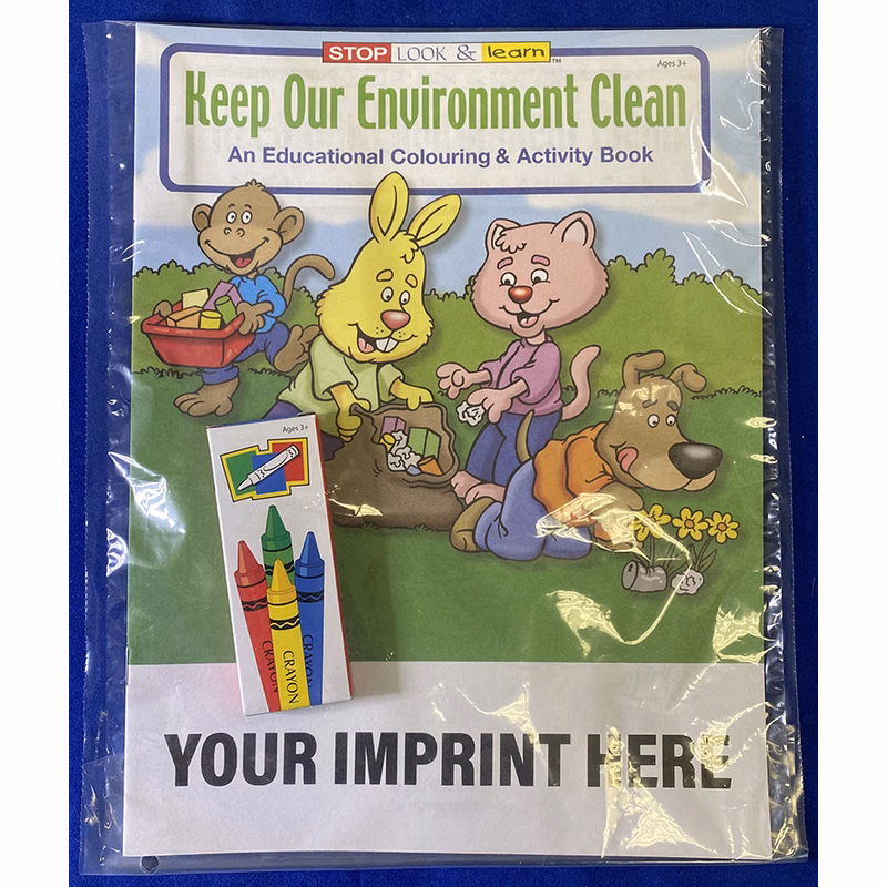 COLORING SET - Keep Our Environment Clean Coloring Book Fun Pack