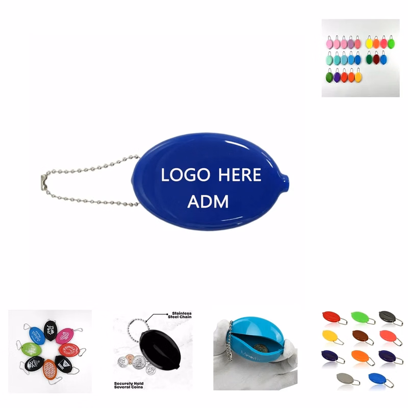 PVC Coin Purse Change Holder Chain Pouch