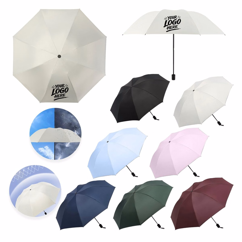 23in Auto Umbrella Windproof UPF50 Compact Travel