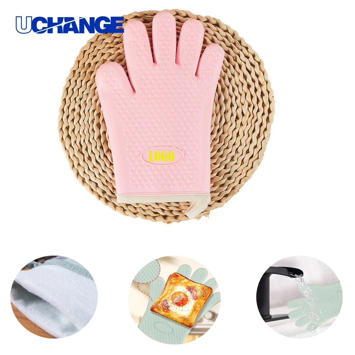 Kitchen Heatproof Silicone Oven Mitt for Cooking 1