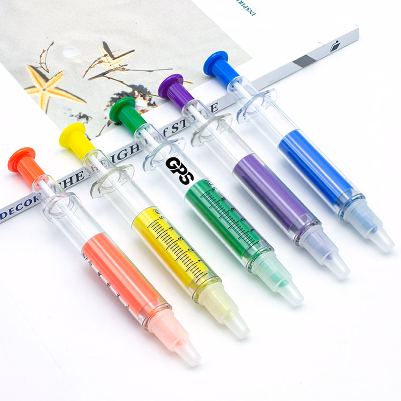 2-In-1 Syringe Highlighter Ballpoint Pen