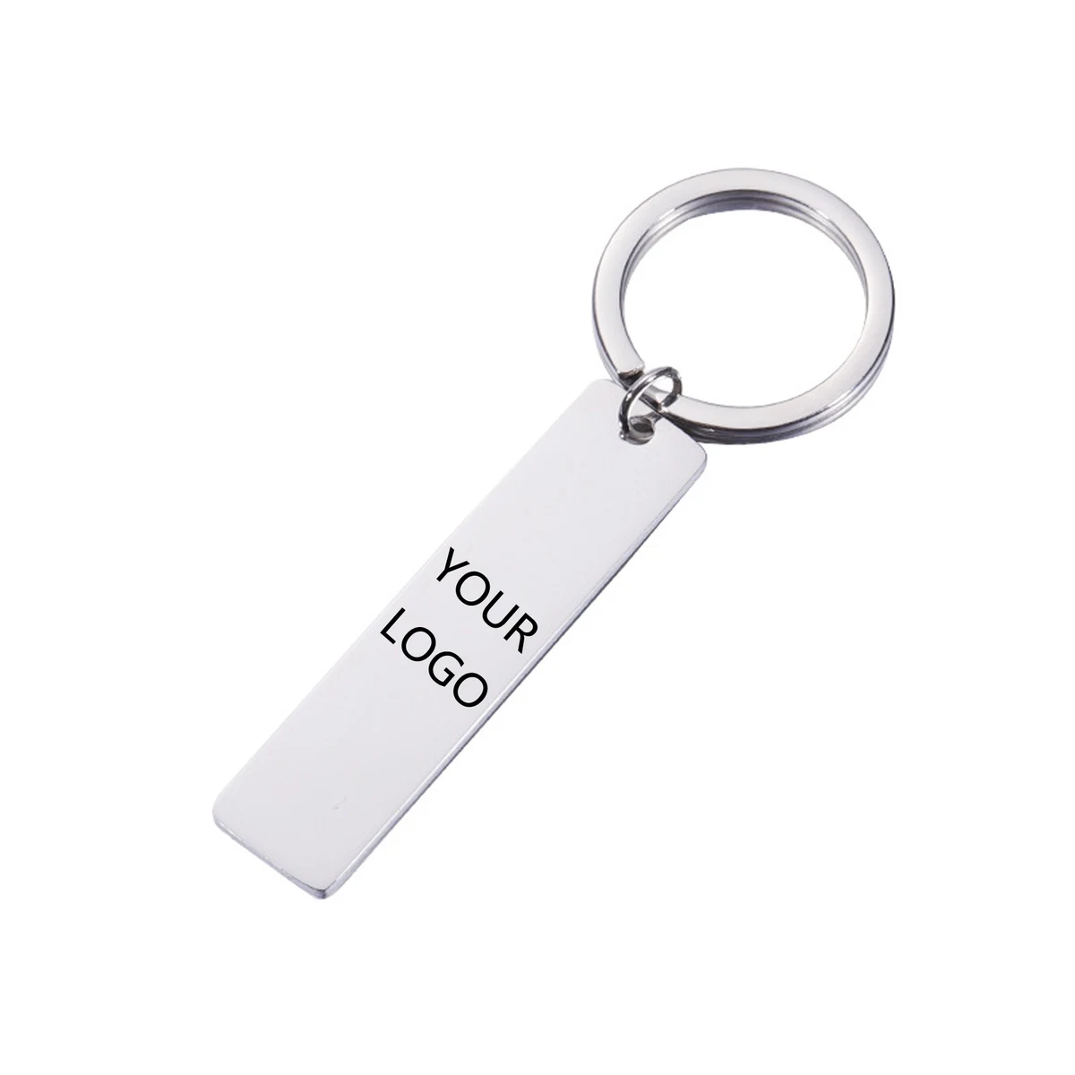 Stainless Steel Silver Rectangular Key Pendant 1