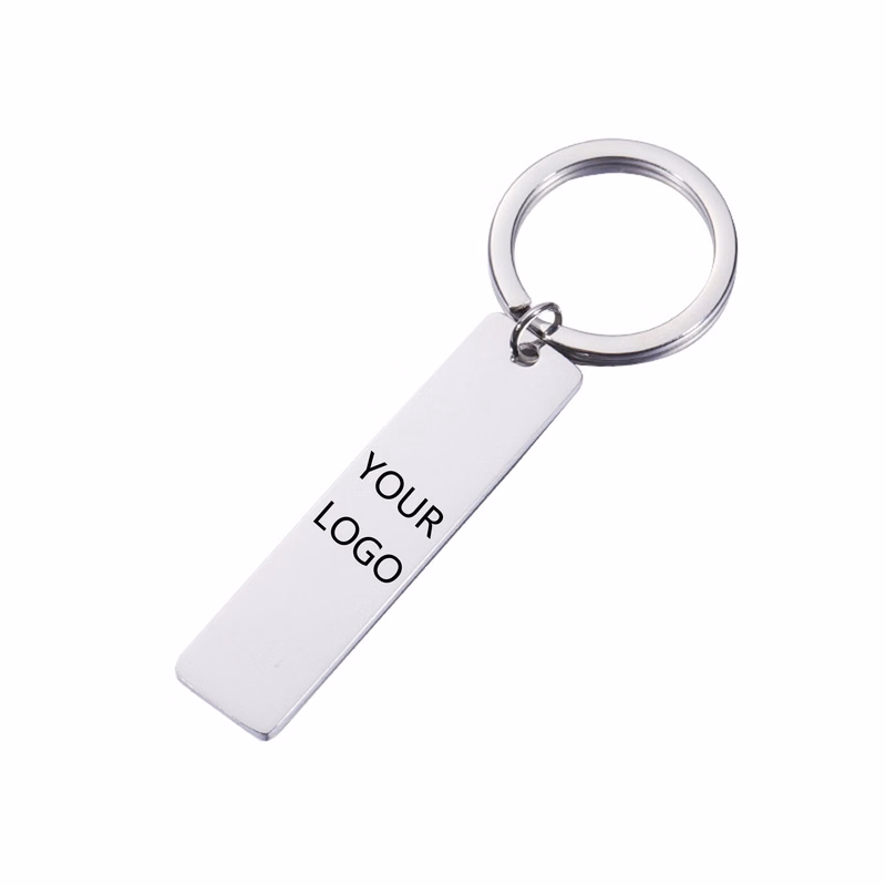 Stainless Steel Silver Rectangular Key Pendant