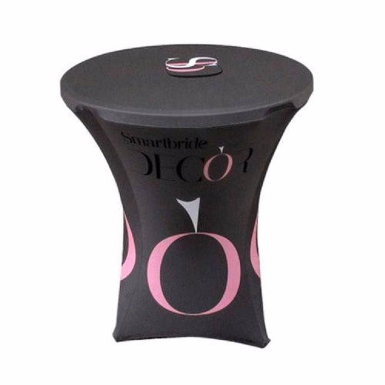 Premium Round Stretch Table Cover (Dye Sublimated)30" x 42''