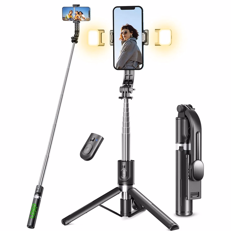 Selfie Stick Tripod with Light