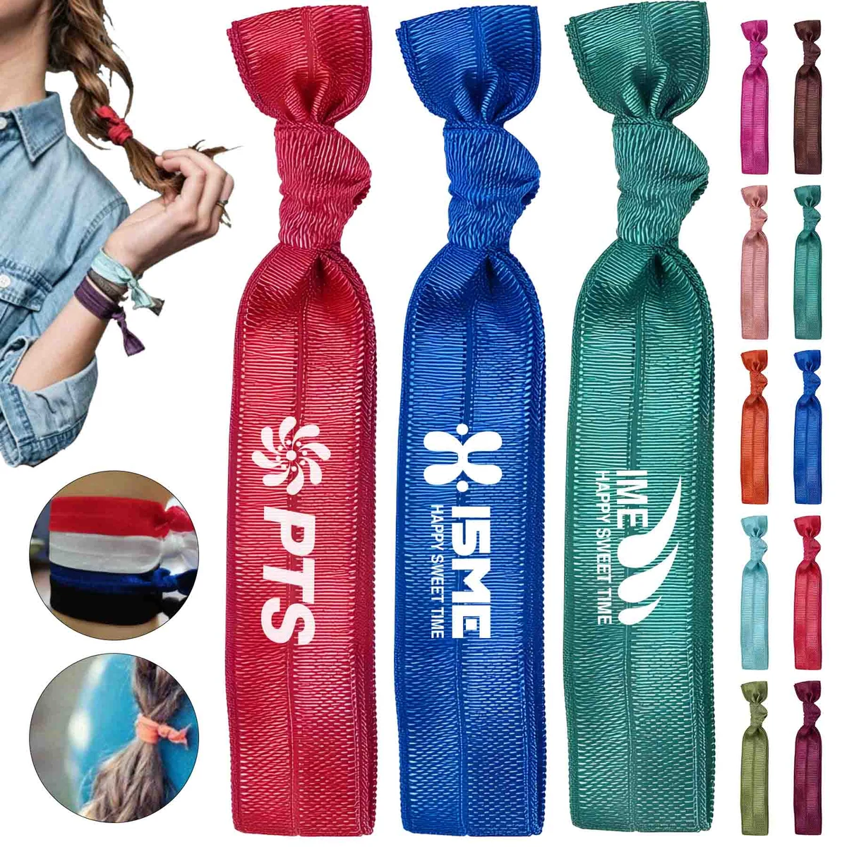 Colorful Knotted Hair Ties 1