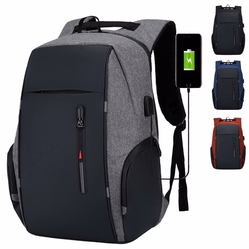 Oxford Laptop Backpack W/ Usb Charging Port