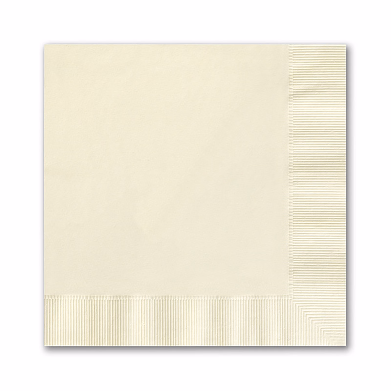 Beverage Napkin w/Coined Edge (Ecru Beige)
