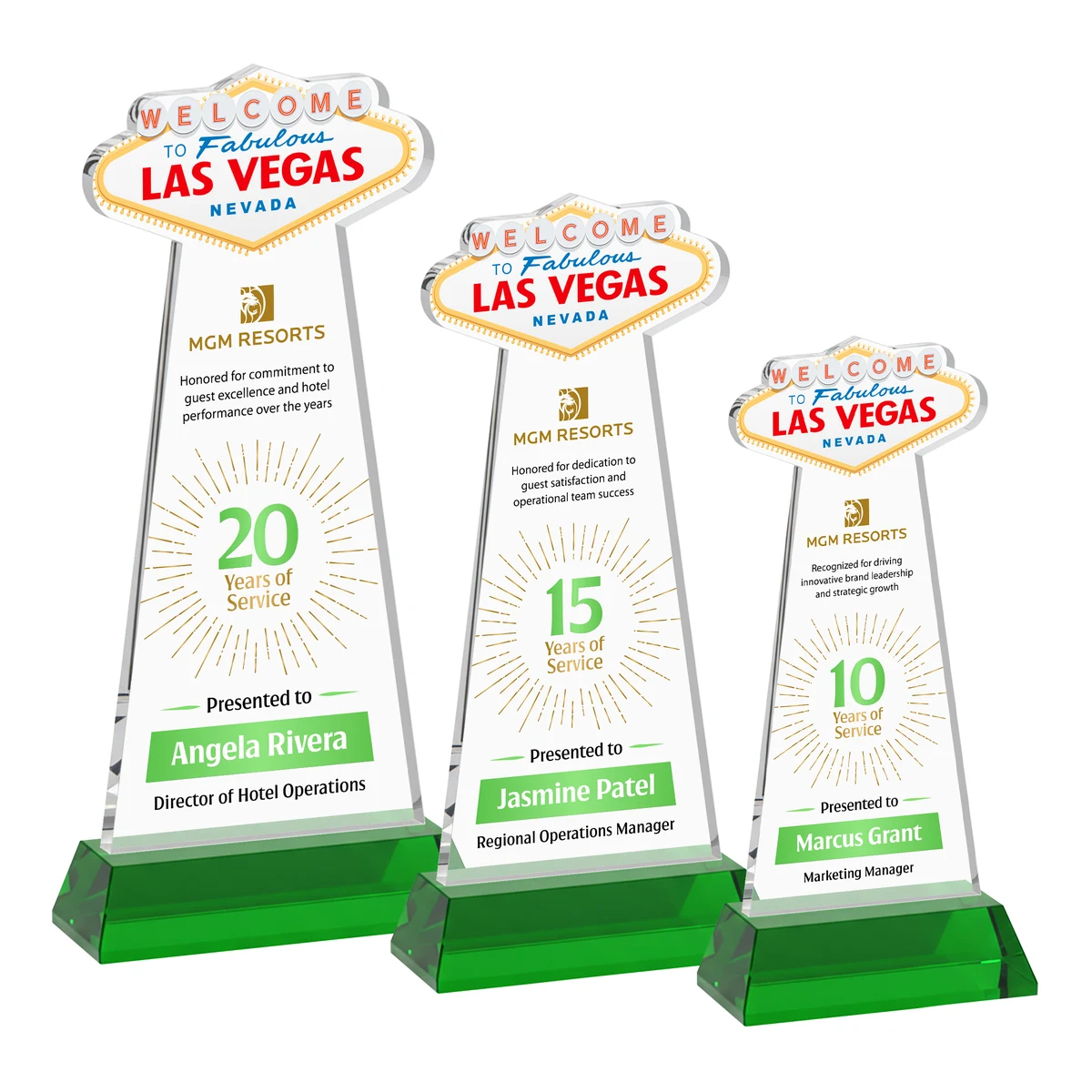 Las Vegas VividPrint™ Award on Hartford Base - Green 1