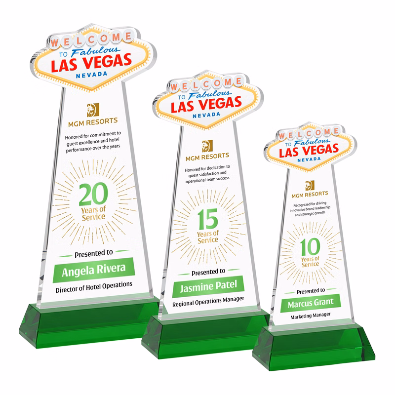 Las Vegas VividPrint™ Award on Hartford Base - Green