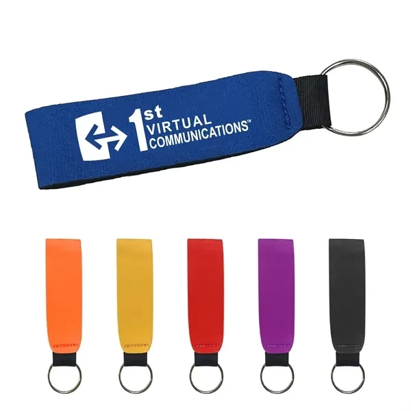Custom 6 Inch Neoprene Floating Wrist Lanyard with Metal Split Ring — Event Keychain 1