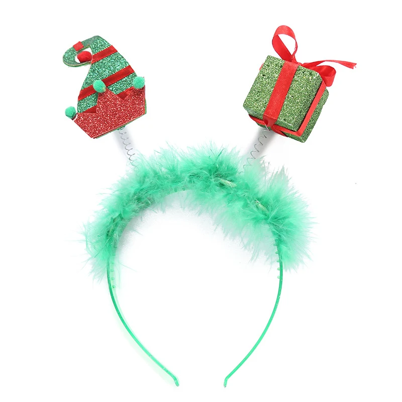 Christmas Decorations Antler Bell Headband Children'S Party Evening Headdress Hair Hoop 1