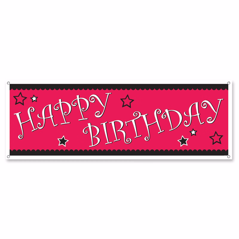 Happy Birthday Sign Banner