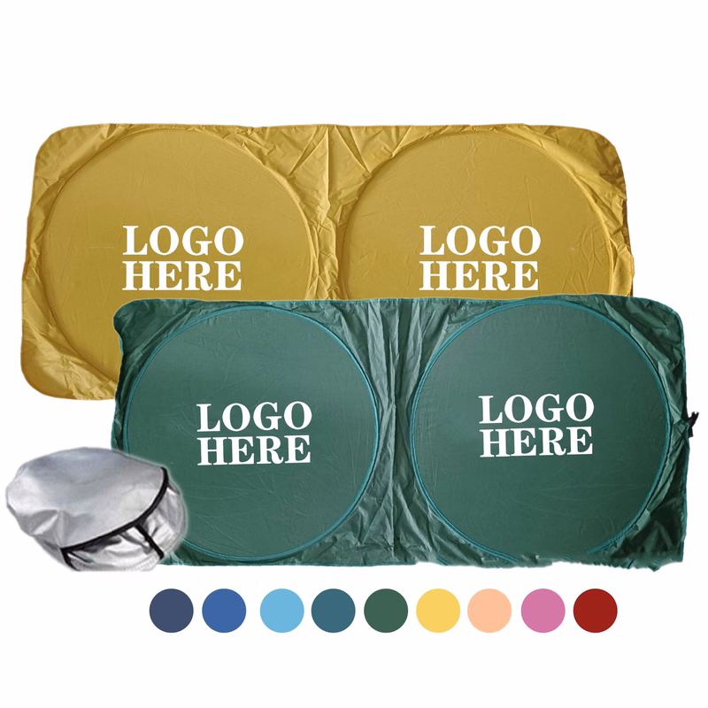 Car Windshield Sun Shade with 2 Circles