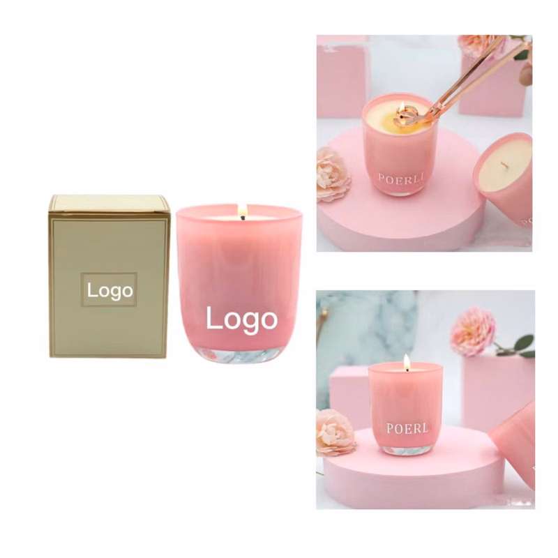 Vintage Light Pink Scented Soybean Wax Candle