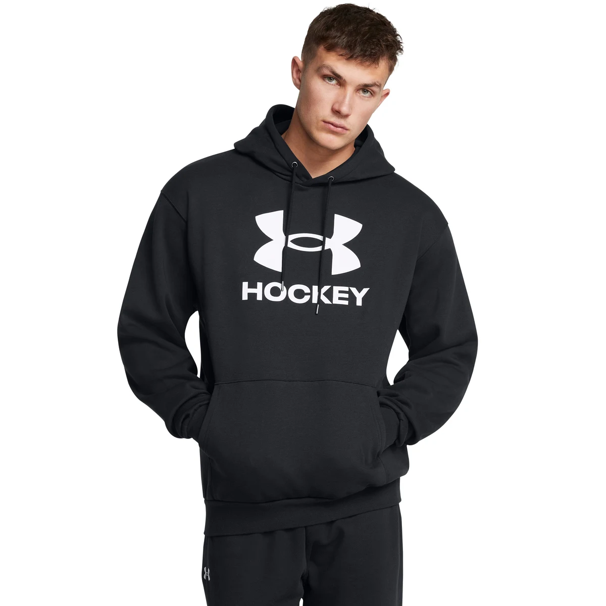 UA Icon Fleece Men's Hockey Hoodie, custom hoodie or sweatshirt with logo imprint 1