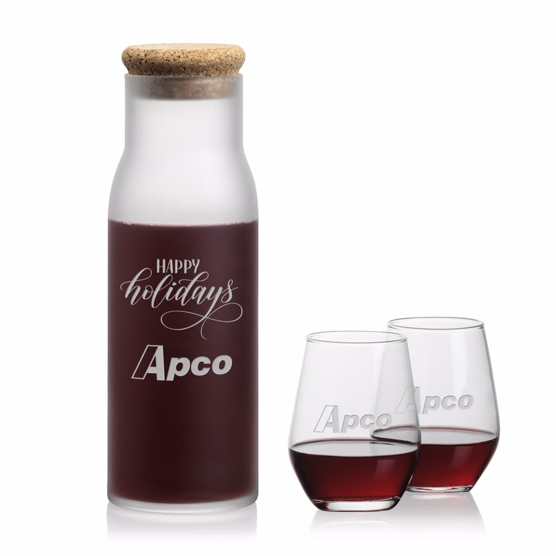 Yarmouth Carafe & Mandelay Stemless Wine