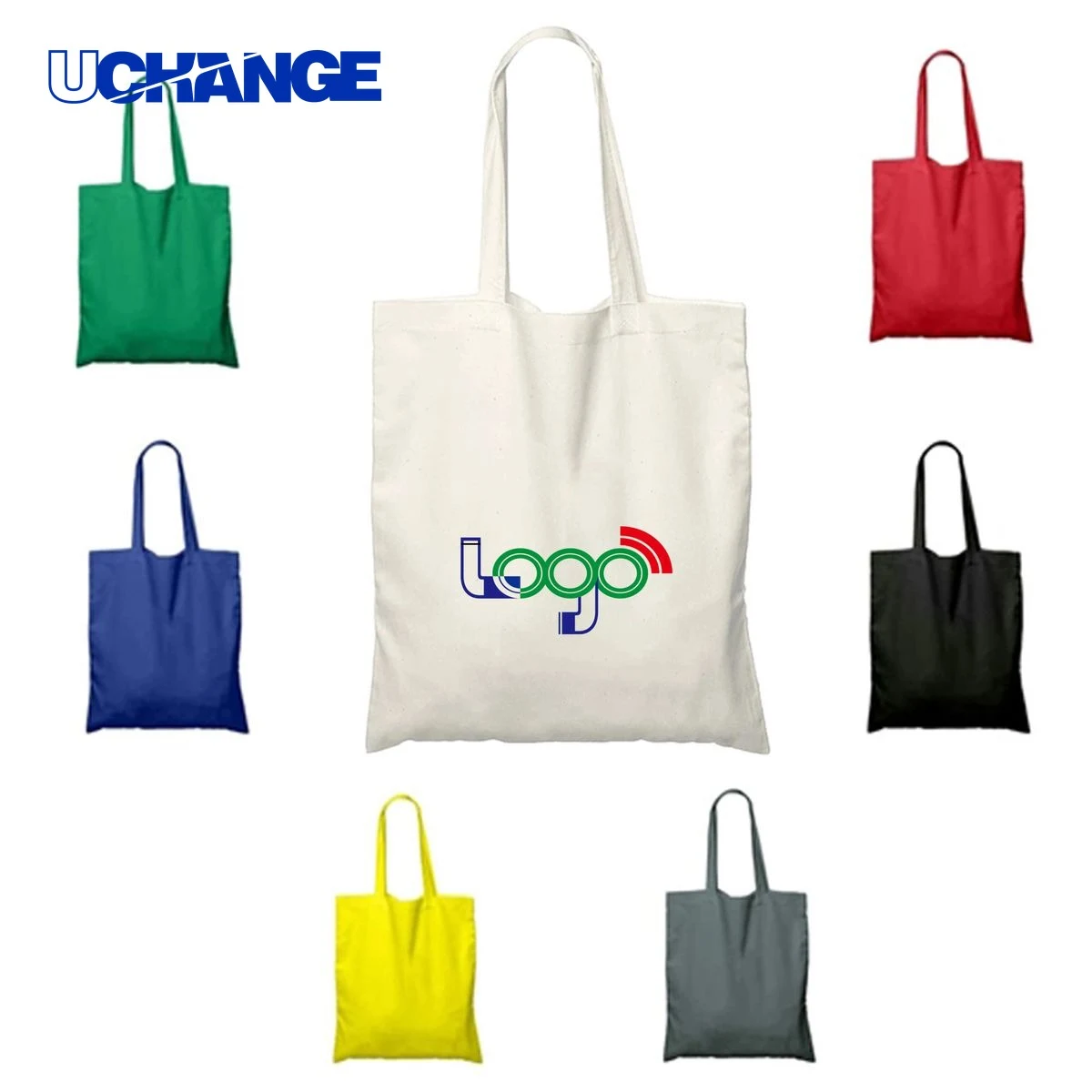 Canvas Shopping Tote Bag Carrier for Retail, custom tote bag with logo imprint 1