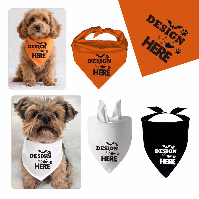 MOQ10 Halloween Pet Bandana