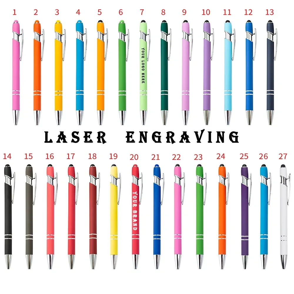 Soft Touch Ballpoint Metal Pen with Stylus Tip 1