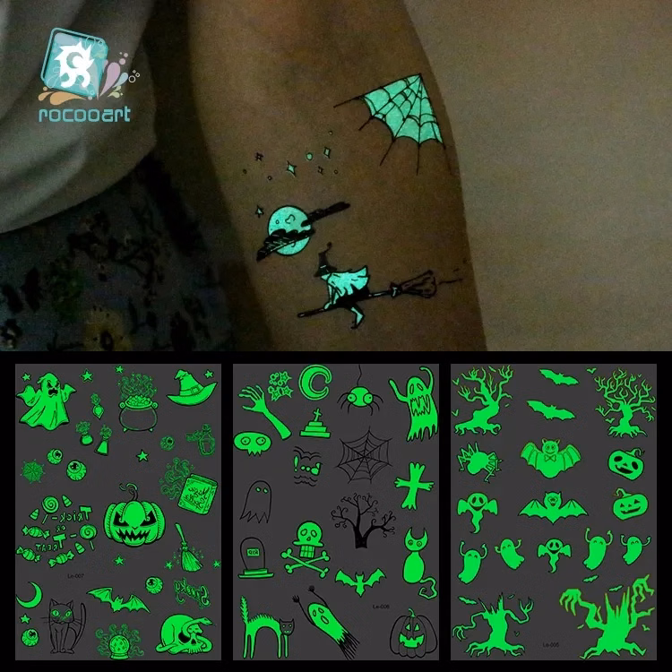 Halloween Luminous Tattoo Sticker