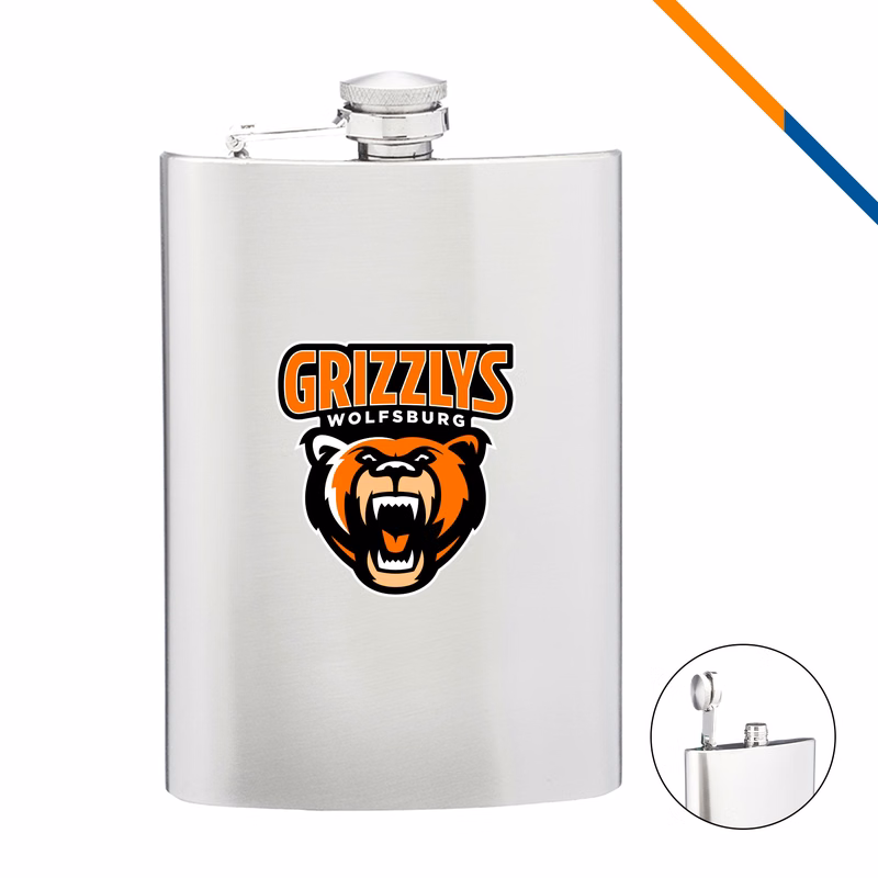 Romia Stainless Steel Hip Flask - 9 OZ.