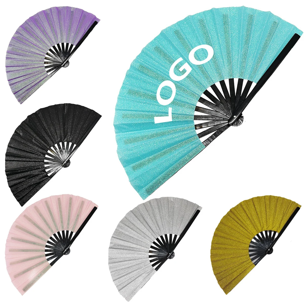Glitter Festival Hand Fan 1