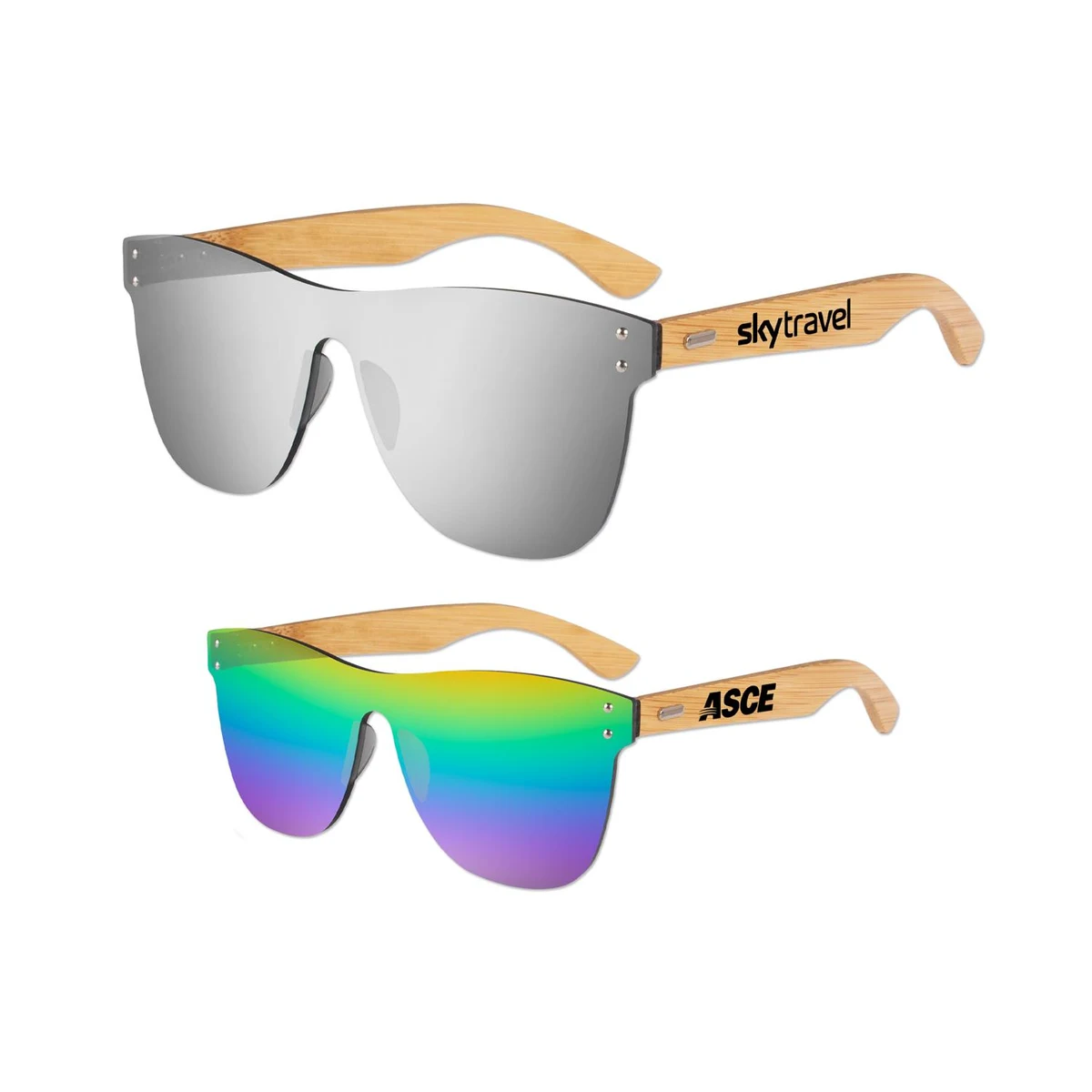 No Frame Bamboo Sunglasses 1