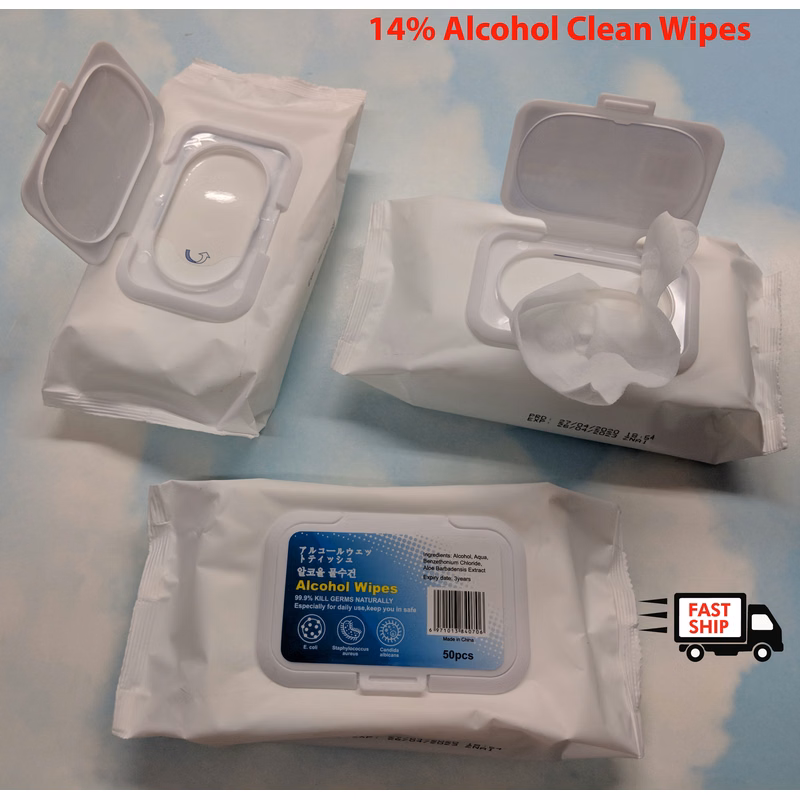 14% Alcohol Clean Wipes(50 pieces Pack)