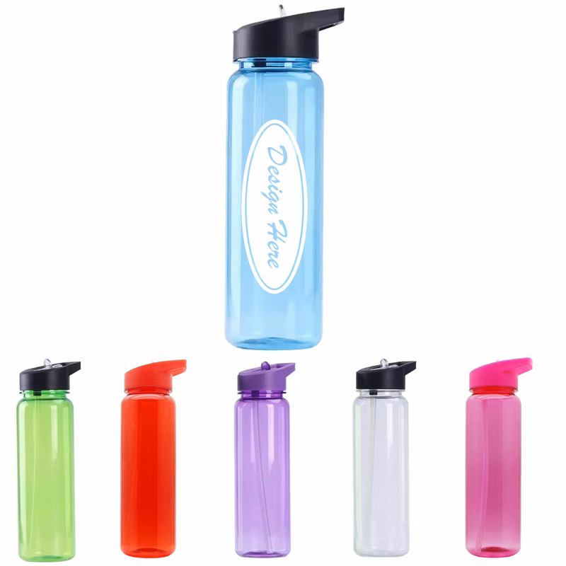 Portable Straw Cup Lemon Sports Bottle
